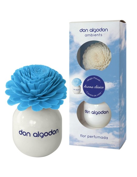 Ambientador Flor Don Algodón 50 ml, flor que cambia de color y perfuma tu hogar.