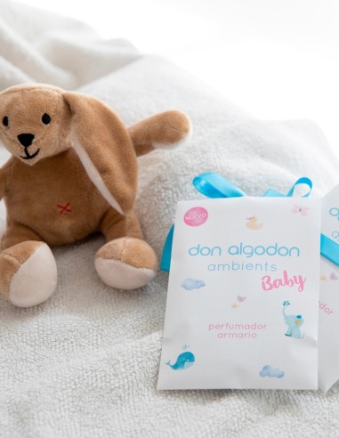 Don Algodón Ambientador de Armario Baby, frescura y delicadeza para las prendas del bebé.