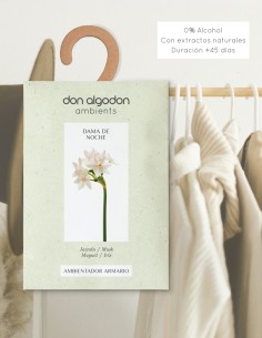 Don Algodón Ambientador Armario Dama de la Noche, aroma floral con notas cítricas para tus prendas. 2