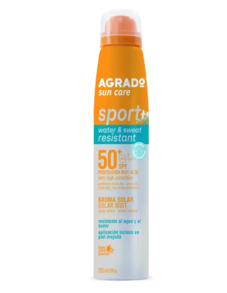AGRADO Solar Sport SPF50+ 250 ml, bruma en spray