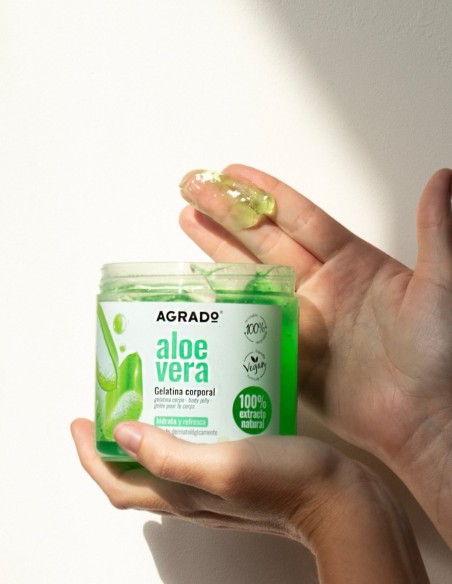 Agrado Aftersun en Gel con Aloe Vera, Efecto Reparador y Calmante para el Cuerpo, 400ml