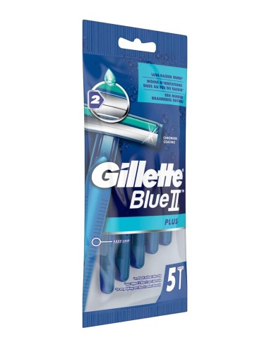 Afeitadoras Gillette Blue II Plus, afeitado preciso con banda lubricante