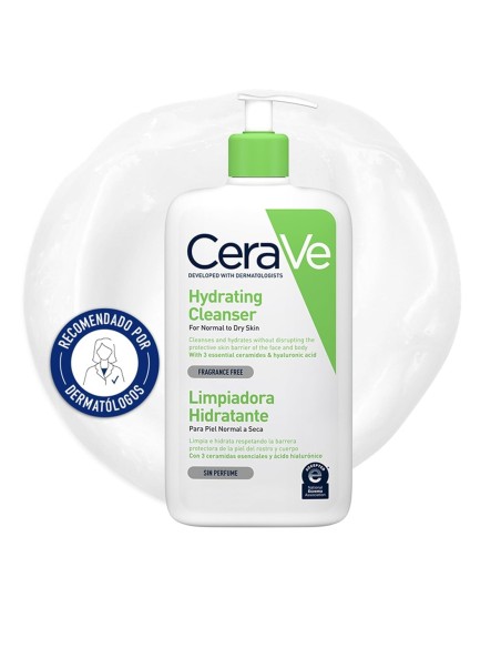 CeraVe Crema Limpiadora Hidratante 473?ml: limpia sin resecar y mantiene la piel hidratada.
