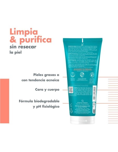 Gel limpiador Avène 200?ml, purificación suave sin jabón para rostro y cuerpo.