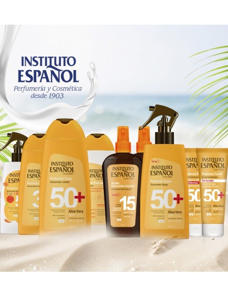 Protector solar Instituto 100 ml con aloe vera y alta protección UVA/UVB

