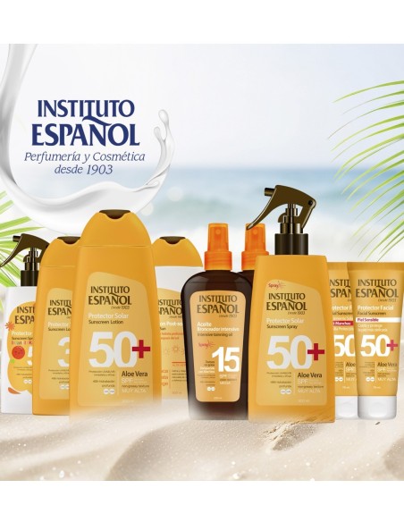 Instituto spray solar 300 ml con aloe vera y alta protección UVA/UVB para toda la familia