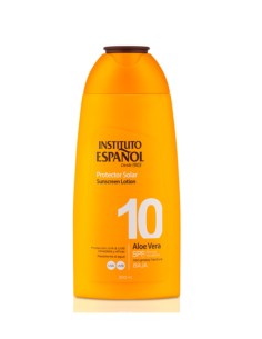 Instituto solar SPF10 300 ml con aloe vera, ideal para pieles ya bronceadas