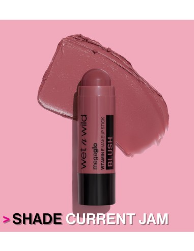 Barra cremosa MegaGlo con vitamina E tono grosella, piel radiante e hidratada