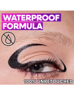 Delineador líquido negro WNW resistente al agua con punta precisa y acabado intenso 2