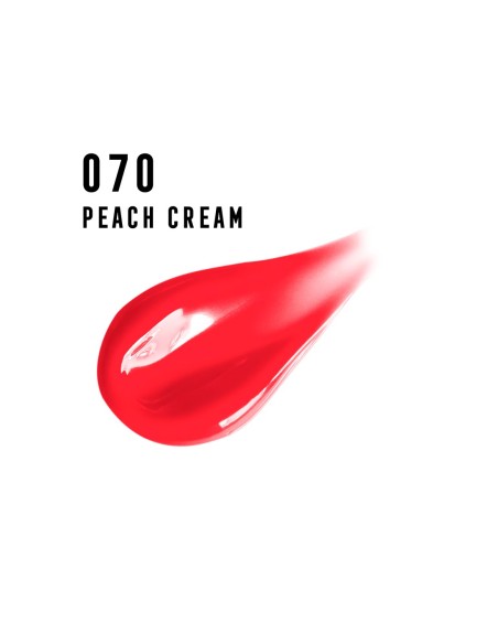 Max Factor Miracle Pure bálsamo labial vegano tono Peach Cream, suave y nutritivo.