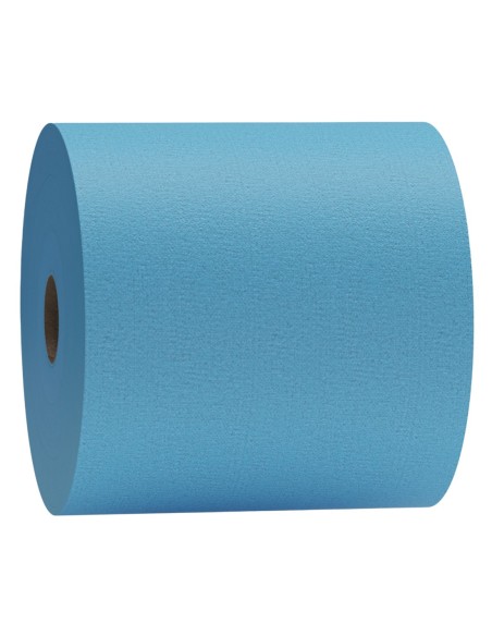 Rollo industrial azul WypAll X70 Powerclean para limpieza de talleres.