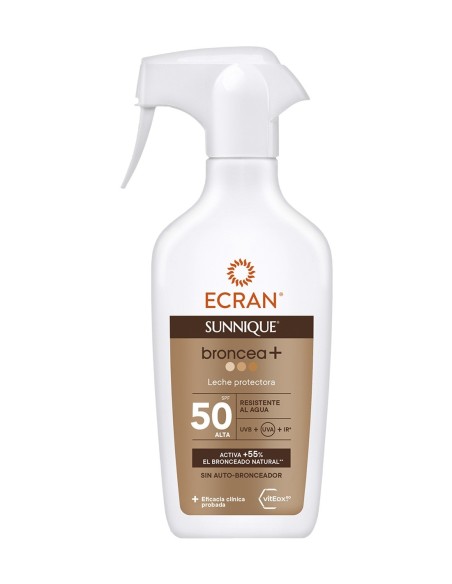 Ecran Sunnique Broncea+ Leche SPF 50 270 ml pistola