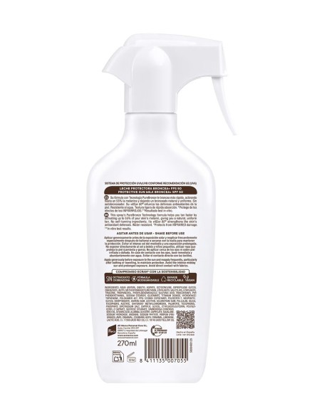 Leche solar Ecran SPF 50 con efecto bronceador