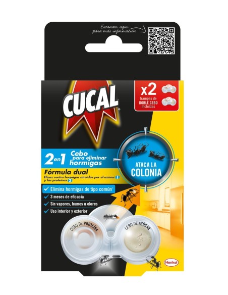Cucal Trampa Cebo 2en1 Anti Hormigas 2 uds  acción eficaz desde el nido