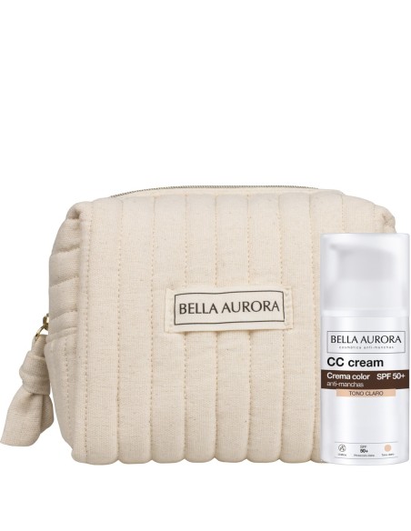 Crema con color Bella Aurora SPF50+ piel clara + neceser