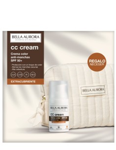 Bella Aurora CC Cream extracubriente SPF50+ con neceser de regalo