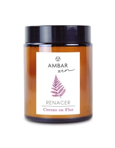 Vela perfumada Ámbar Zen Cerezo 125 g aroma floral