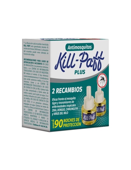 Recambio Kill Paff anti-mosquitos 2 uds para 90 noches de protección