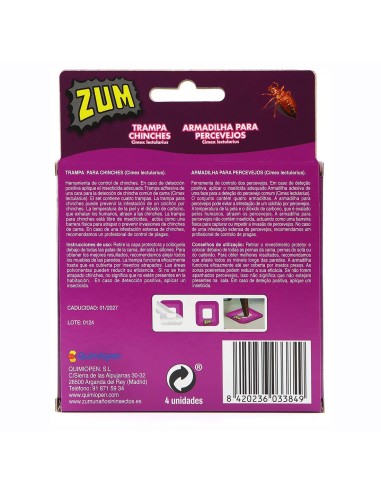 ZUM trampa adhesiva para chinches ideal para colchones y sofás