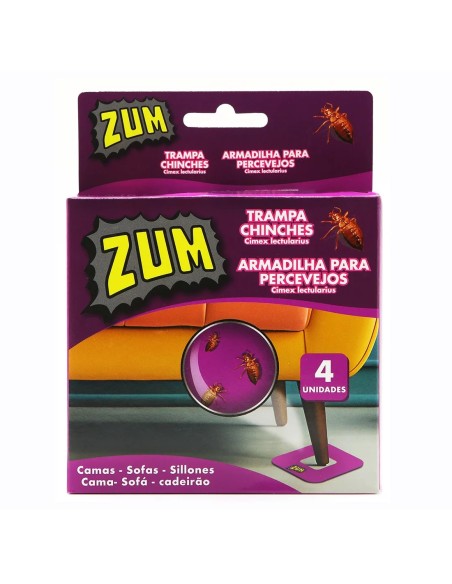 Trampas ZUM para chinches pack 4 uds, solución sin insecticida