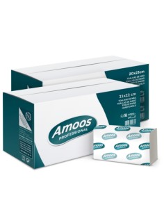 Toalla Z laminada 2 capas 21x22 cm plegado zig zag, caja 200 uds