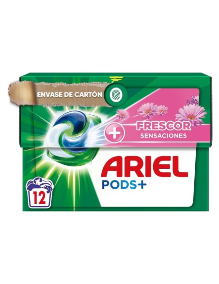 Cápsulas Ariel Lavadora 12 Sensaciones con perfume duradero y limpieza profunda