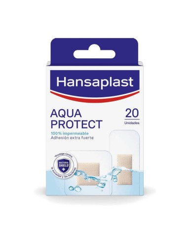 Envase de apósitos impermeables Hansaplast Aqua Protect