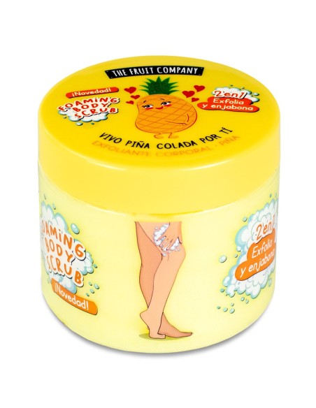 Exfoliante corporal 2en1 The Fruit Company con sales marinas y aroma a piña