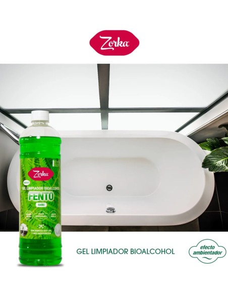 Gel perfumado Zorka Fento 1L para limpieza eficaz de baños y sanitarios
