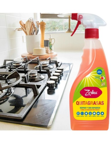 Zorka Quitagrasas spray 750 ml, potente desengrasante para la cocina