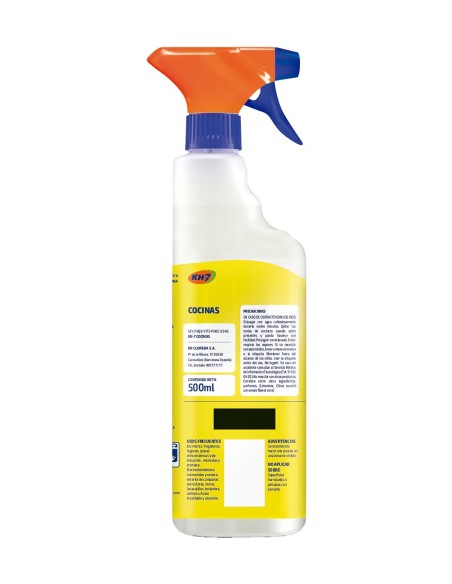 Desengrasante KH7 Cocinas 500 ml en spray, limpieza eficaz sin esfuerzo