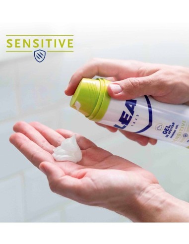 LEA Sensitive Gel de Afeitar 200 ml: fórmula sin alcohol para un afeitado sin irritaciones.