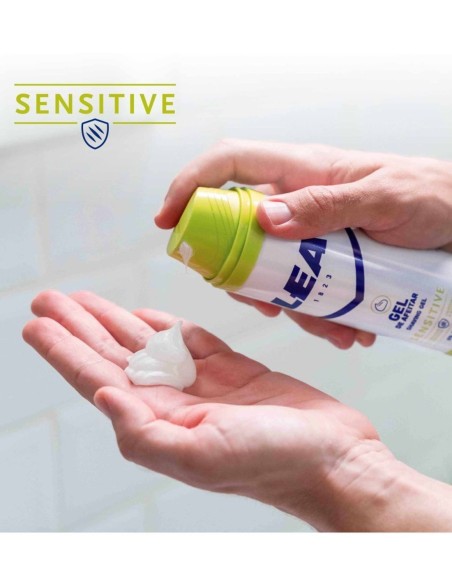 LEA Sensitive Gel de Afeitar 200 ml: fórmula sin alcohol para un afeitado sin irritaciones.