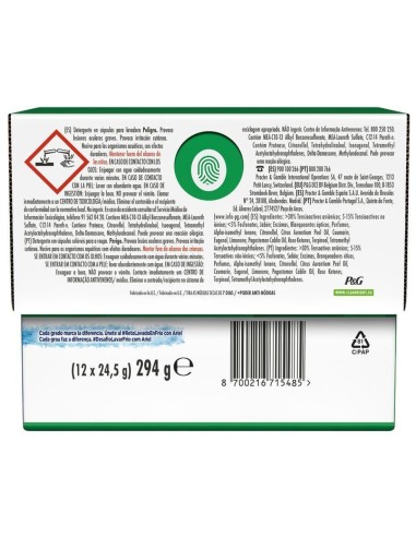 Detergente en cápsulas Ariel Platinum 12 lavados, eficaz y práctico.