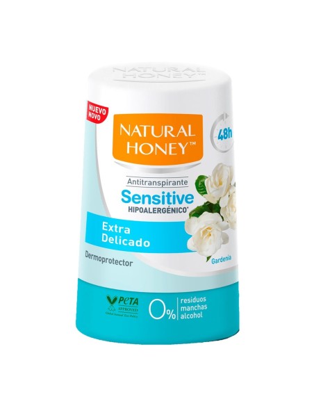 Natural Honey Roll-On Sensitive 50 ml, protección suave para pieles delicadas