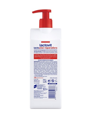 Leche corporal Lactovit 400 ml, hidratación profunda con fórmula reparadora