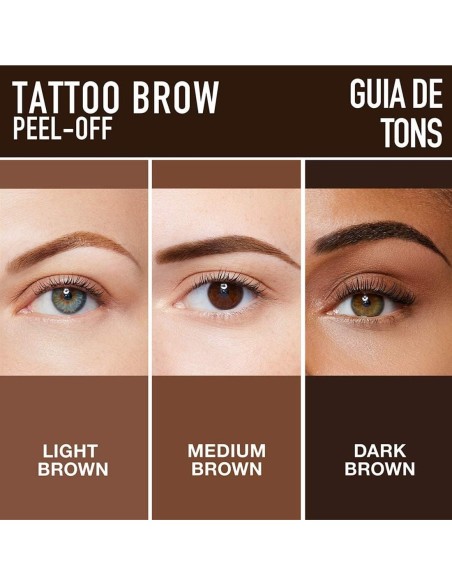 Cejas definidas y naturales con Maybelline Tattoo Brow Dark Light Brown