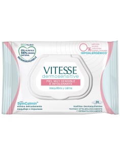 Vitesse Toallitas DermoSensitive 25 uds, limpieza suave para pieles sensibles