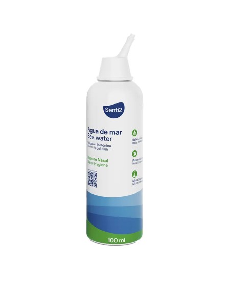 Senti2 Spray Nasal con Agua de Mar, Solución Isotónica para Higiene Diaria, 100 ml