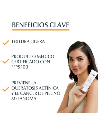 Protector solar médico Eucerin SPF100, alta protección para pieles sensibles