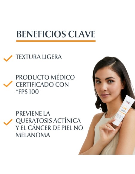 Protector solar médico Eucerin SPF100, alta protección para pieles sensibles