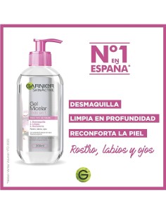 Garnier Gel Micelar Todo en 1 200 ml, limpia y desmaquilla rostro, ojos y labios 2