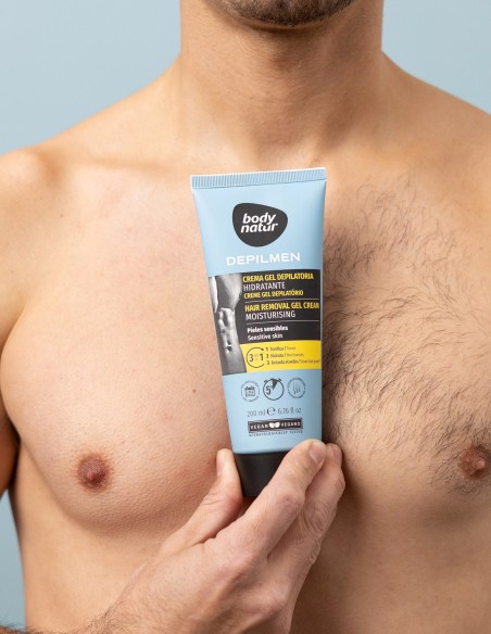 Crema depilatoria Depilmen para hombre, fórmula suave y eficaz