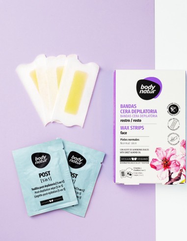 Body Natur Bandas Depilatorias Faciales, elimina el vello facial con suavidad