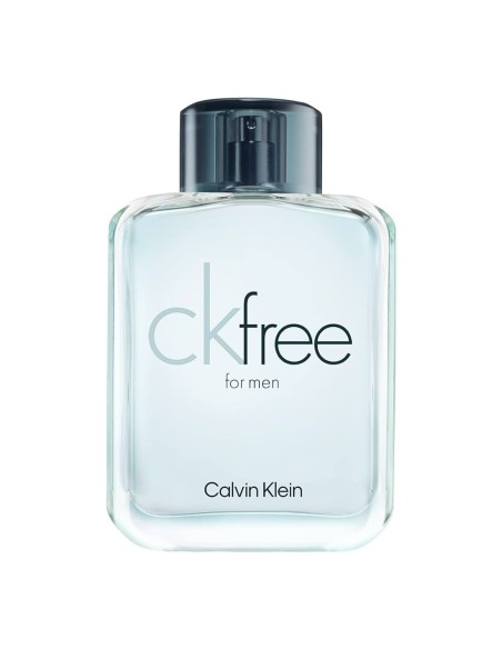 Frasco de Calvin Klein CK Free Eau de Toilette para hombre 100 ml con tapón azul oscuro