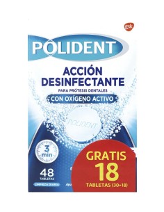Polident Pastillas Limpiadoras con oxígeno activo 48 uds para higiene diaria de prótesis