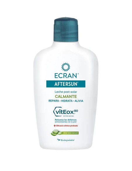 Leche After Sun Ecran Aloe Vera 200ml hidratante y calmante con efecto refrescante.

