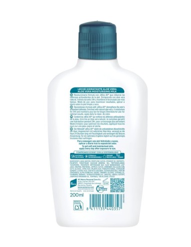 Hidratación y alivio inmediato tras el sol con leche Ecran Aloe Vera 200ml.