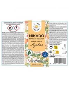 Reposición Mikado Azahar 250 ml con varillas incluidas para ambientar espacios con aroma floral cítrico 2