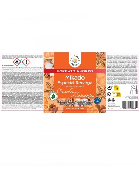 Ambientador Mikado XL aroma canela y naranja para el hogar